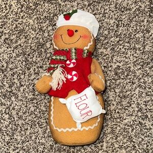 Hobby Lobby Gingerbread Plush with Red and Green Scarf